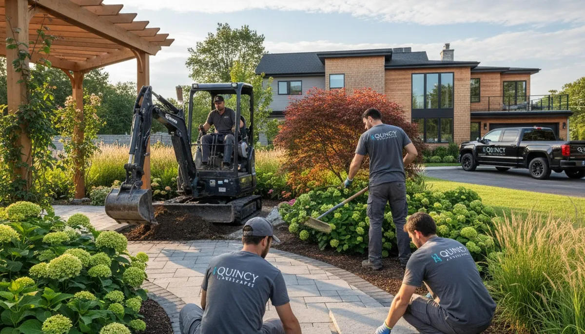 Landscaping team serving Bloomington, IN with professional lawn and garden maintenance services