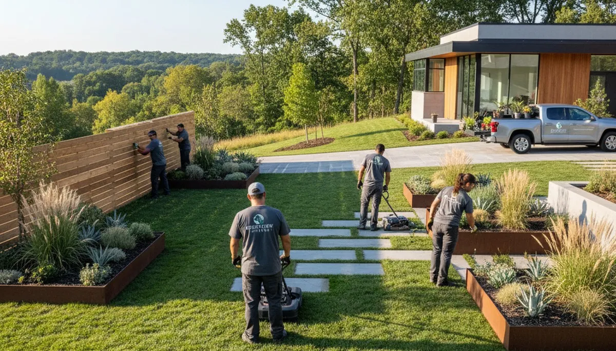 Landscaping service in Bloomington, IN for lawn care, garden design, and outdoor property maintenance